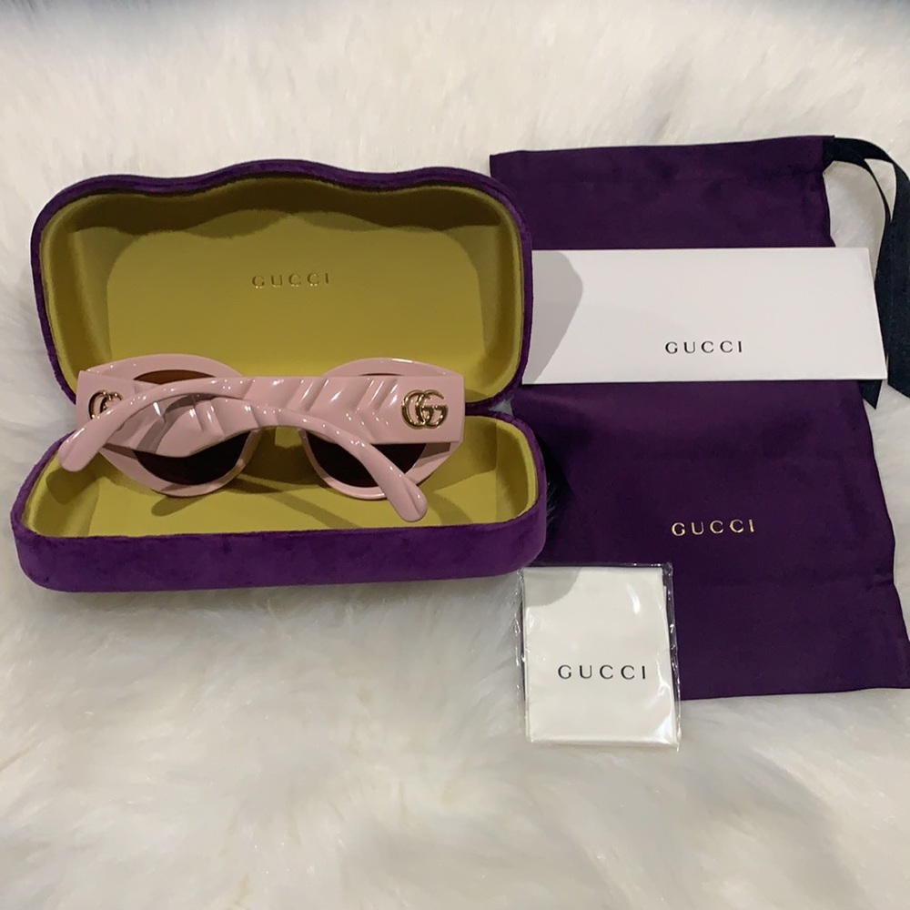 🌸NEW 💯authentic pink GUCCI WOMEN’S sunglasses 🕶 💯 authentic with box. - Picture 9 of 14